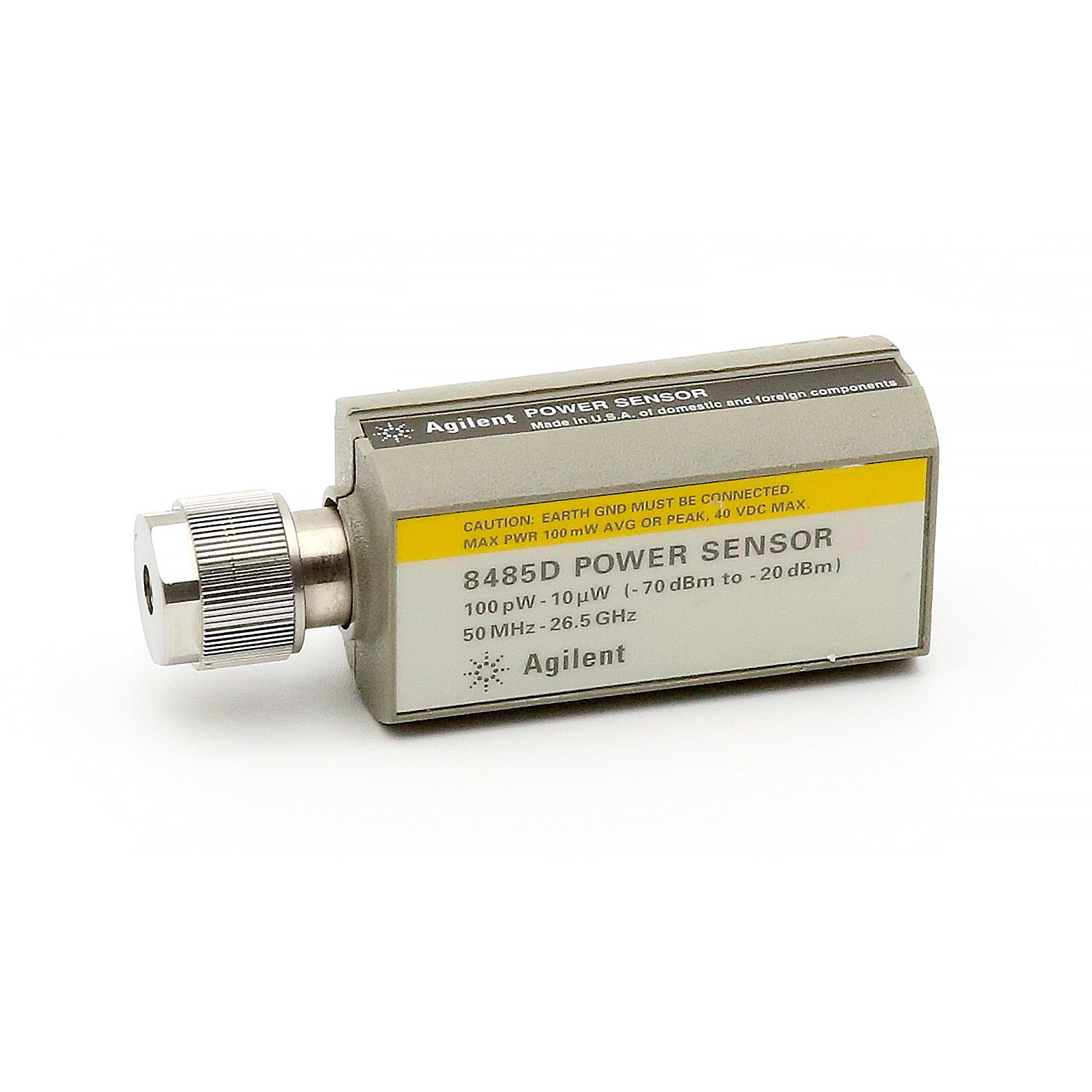 Keysight / Agilent 8485D Power Sensor, 50 MHz to 26.5 GHz, 100 pW to 10 µW,  -70 to -20 dBm