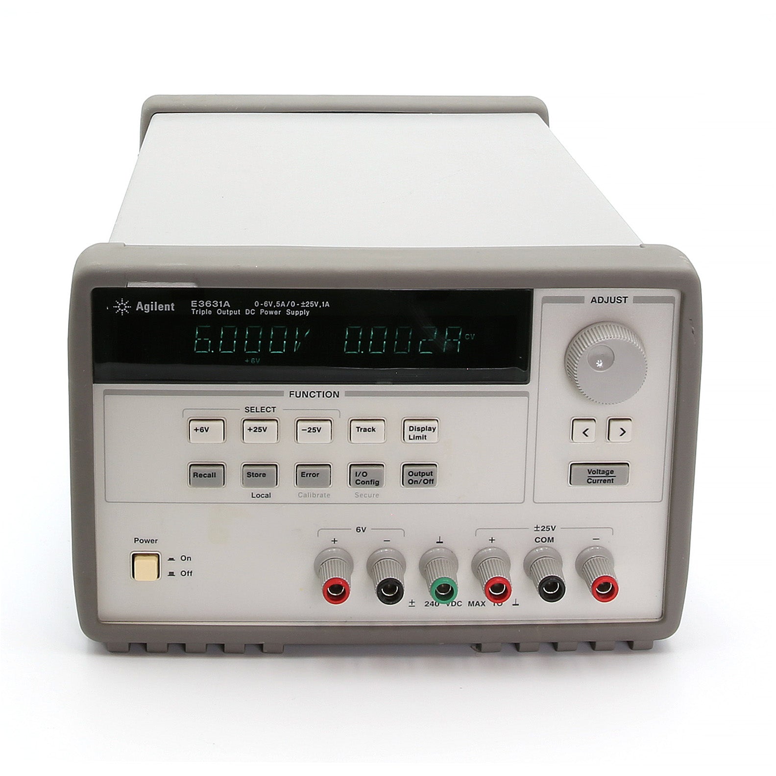 Keysight / Agilent E3631A DC Power Supply, Triple Output, 0 to ±25 Vdc, 0  to 1 A / 0 to 6 Vdc, 0 to 5 A, 35 W